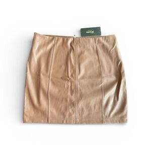 Shinestar Brown Faux Leather Mini Skirt - NWT - Size Large